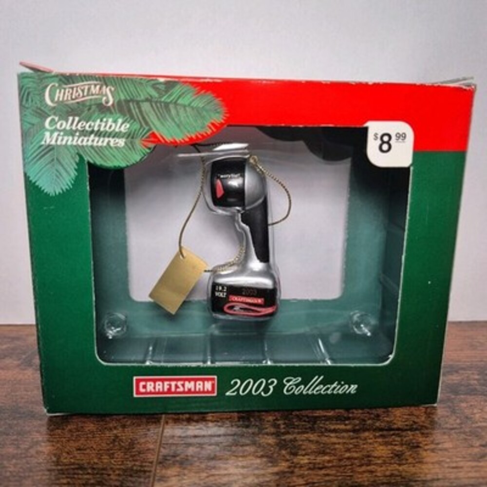 Vintage 2003 Sears Craftsman Tool Flash Light Mr Christmas Ornament NIB